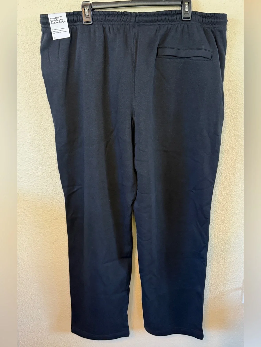 Nike Men’s Open Hem Fleece Pocket Sweatpants, Black, Size XXL